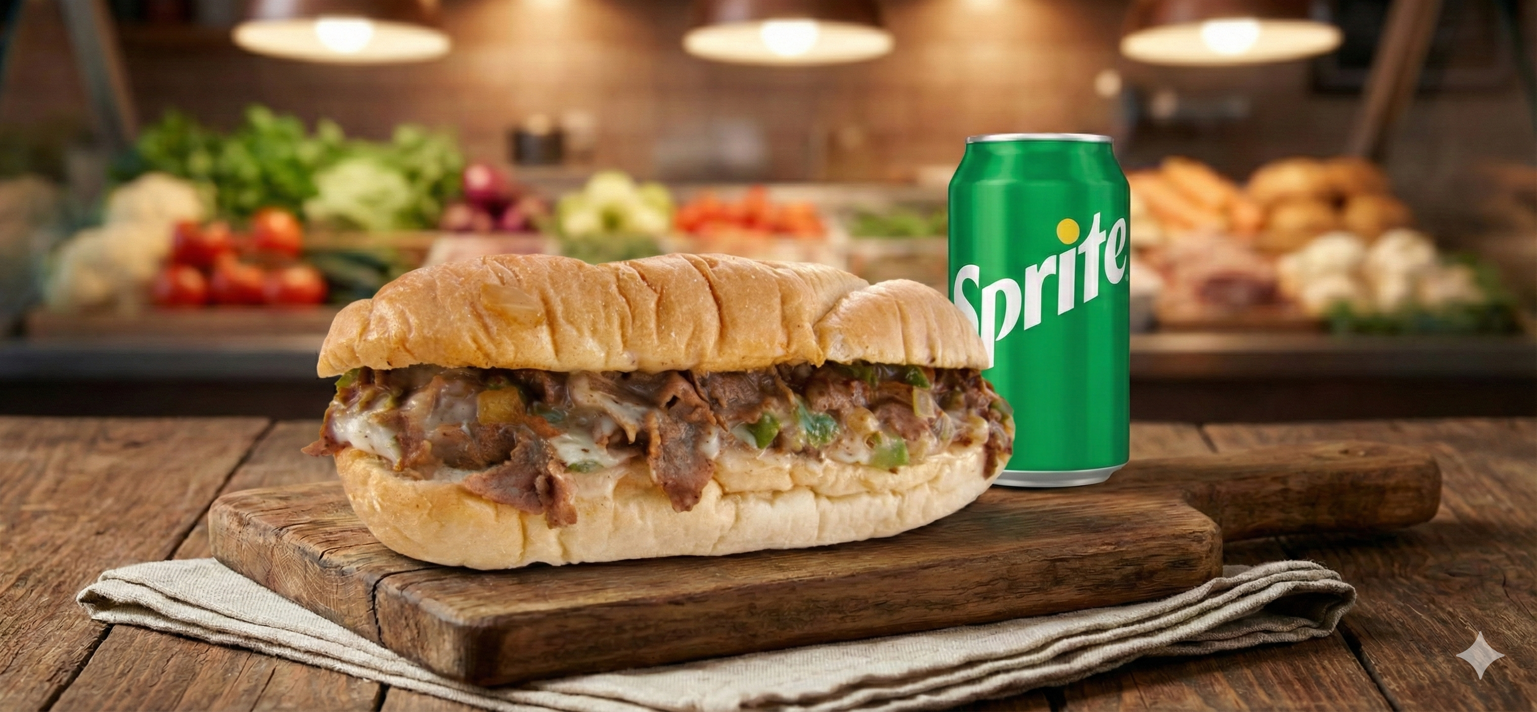 Authentic Philly Cheesesteak with white American cheese